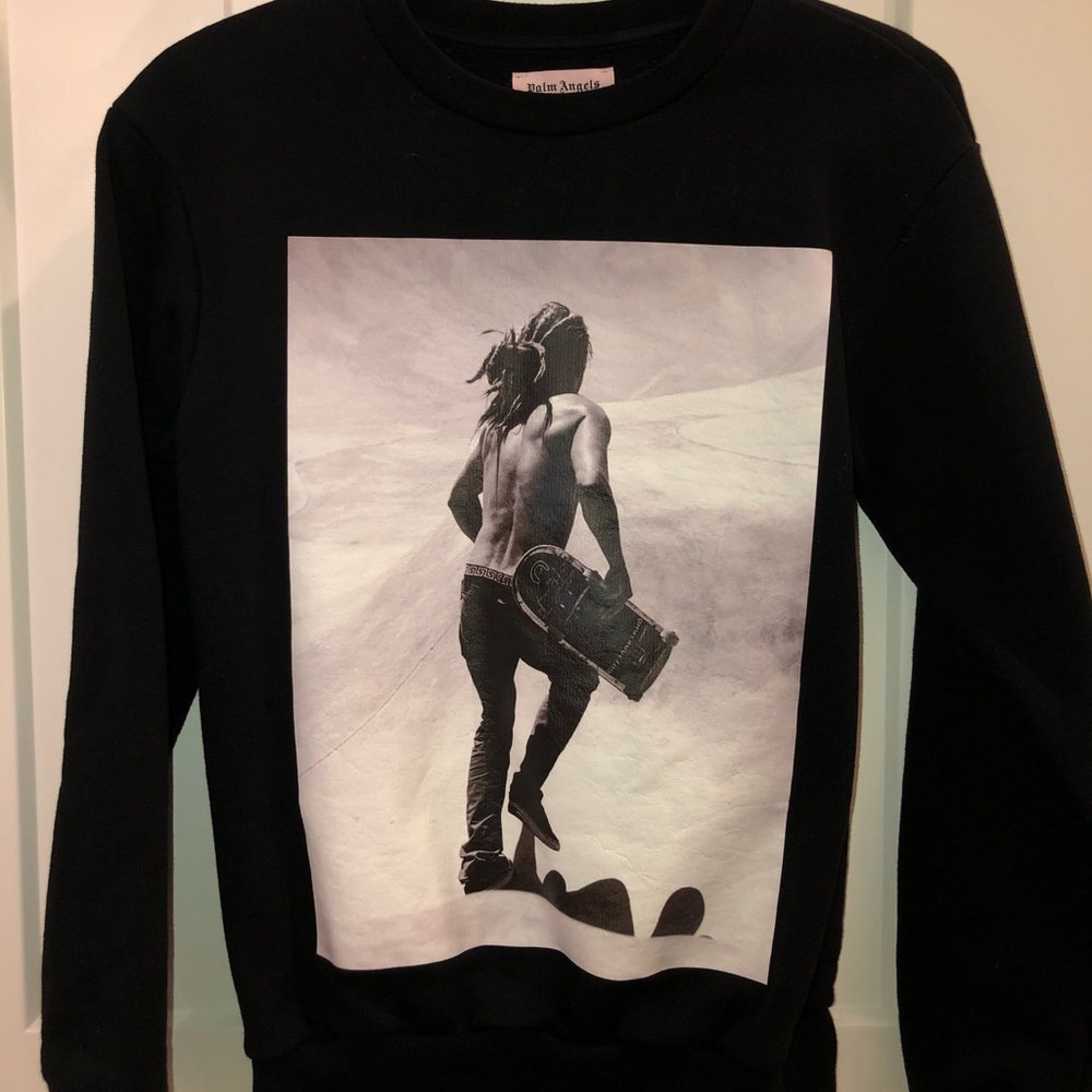 Black Rasta palm angels crewneck